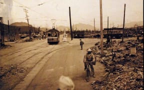 Atomic bomb damage to Hiroshima 1945