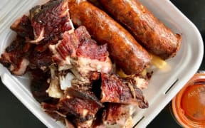 Chicago style BBQ featuring short ribs from Uncle John's BBQ in Homewood, IL