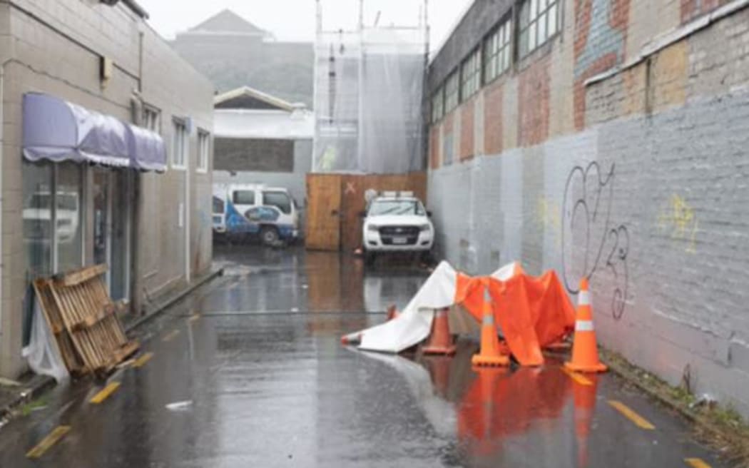 Hopper St in Wellington where Joshua Bowles fell 6m from a roof. Prowash appeared for sentencing in the Wellington District Court on Tuesday in relation to the incident.