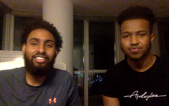 Salman Elmi and Abdi Hassan from Top Figure, a marketing business in Minneapolis.
