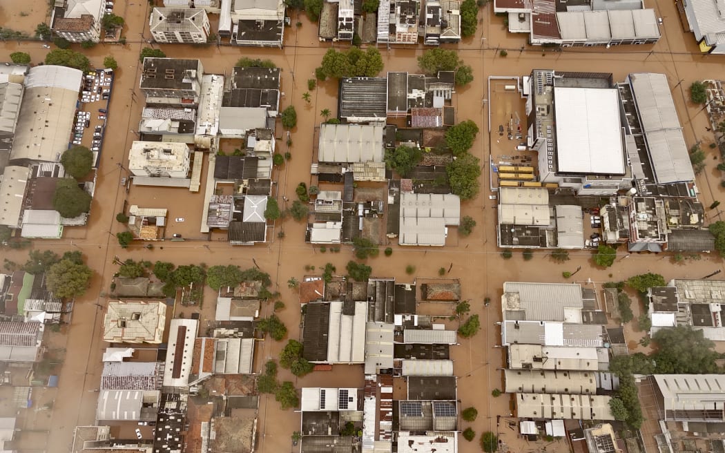 Flooded streets in Porto Alegre, in Brazil's Rio da Grande do state on 4 May, 2024.