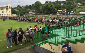 Solomon Islanders at the recruitment drive for Australian jobs