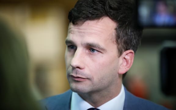 ACT Party leader David Seymour speaks to media before heading in to the chamber on the day his End of Life Choice bill is scheduled to have its second reading debate.
