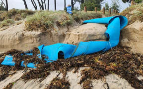 A wheelchair access platform was washed away by Cyclone Hale at Whitianga Beach.