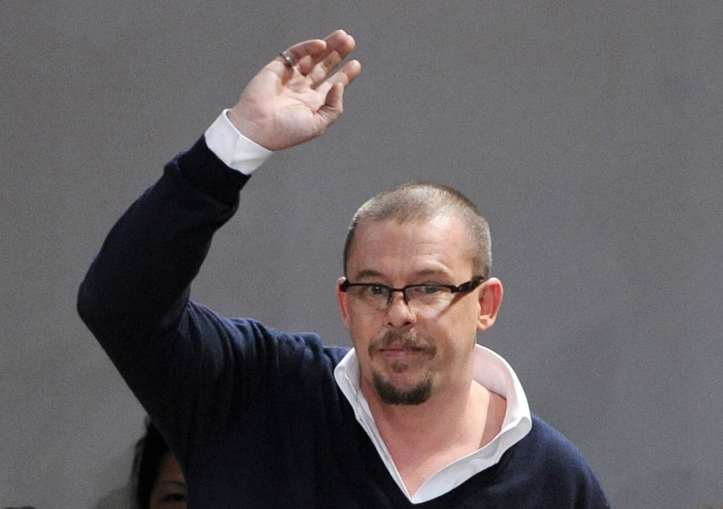 January 18, 2010, British designer Alexander McQueen acknowledging the audience after his Fall-Winter 2010-2011 Menswear collection in Milan. British fashion designer Alexander McQueen has been found dead on February 11, 2010 in London.