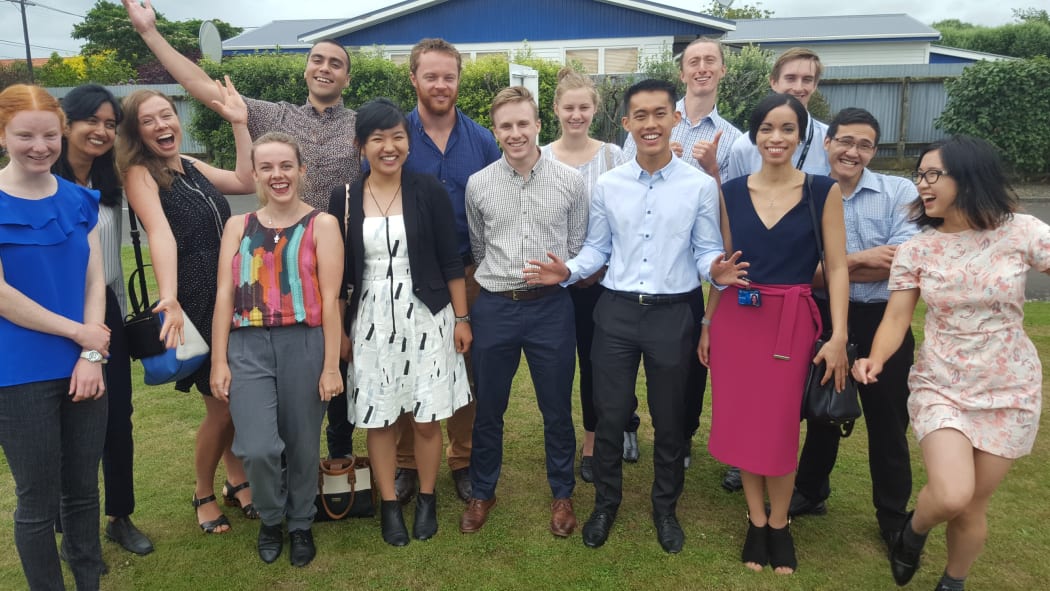Auckland medical students are welcomed at Hawera Hospital for a rural medical training initiative from Taranaki DHB.