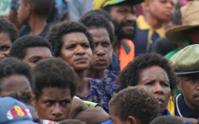 Crowd at an election rally in East Sepik, Papua New Guinea.