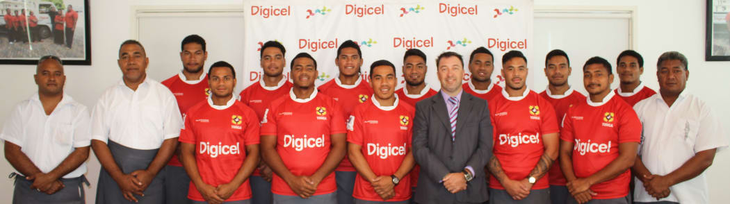 The Tongan sevens team competing at the Hong Kong Qualifier.