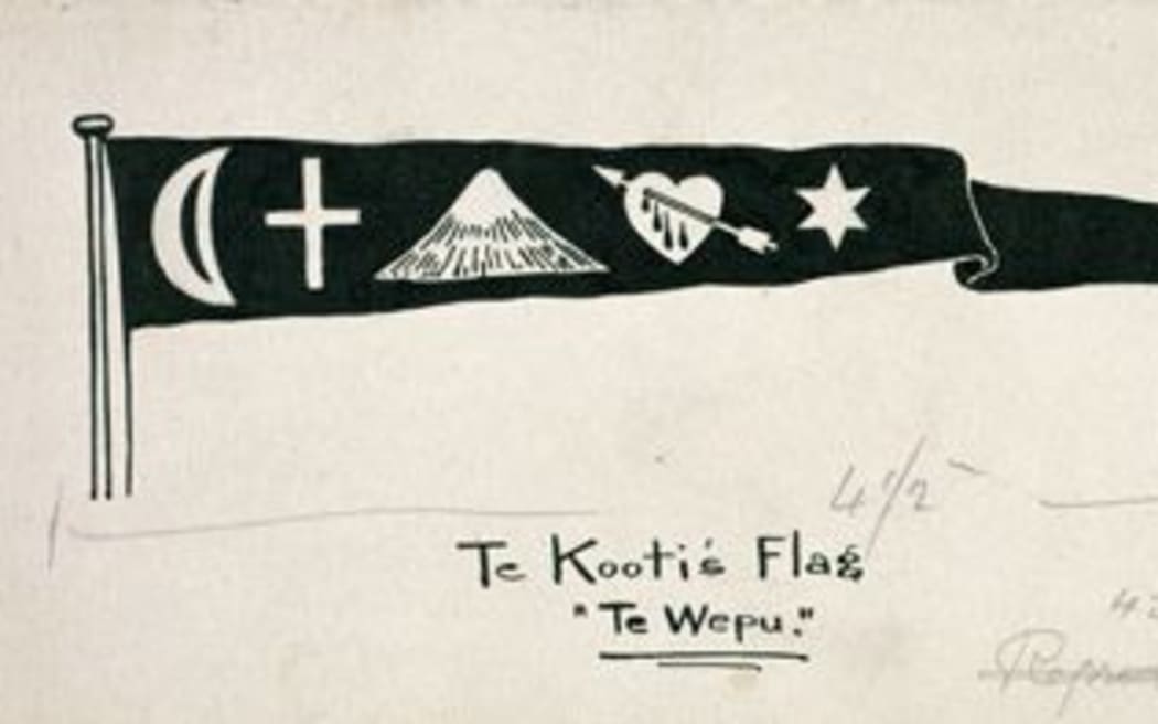 Flag of Te Kooti Arikirangi, founder of Te Ringatu faith