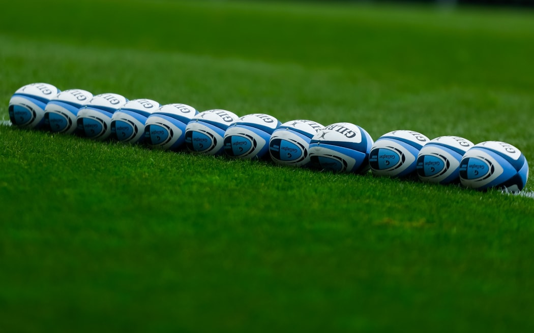 21st November 2020; Welford Road Stadium, Leicester, Midlands, England; Premiership Rugby, Leicester Tigers versus Gloucester Rugby; A general view of the Mattoli Woods Welford Road Stadium pitch with practise balls lined up