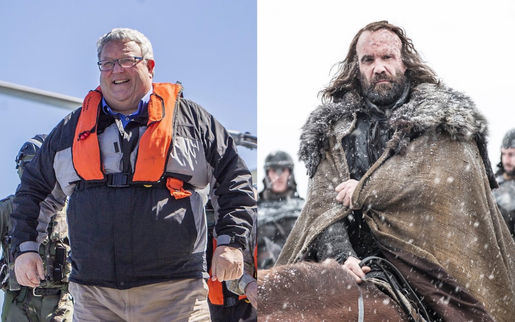 Gerry Brownlee and 'The Hound'.