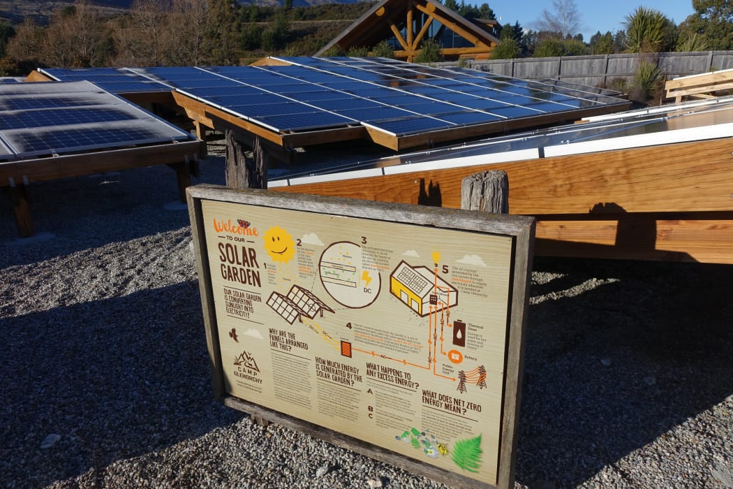 The solar garden at Camp Glenorchy