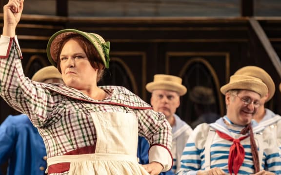 New Zealand opera singer Rhonda Browne in English National Opera's 2025-26 production of HMS Pinafore.