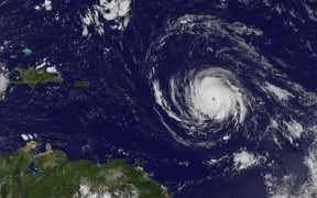 This image from NASA's GOES Project shows Hurricane Irma bearing down on the Caribbean.