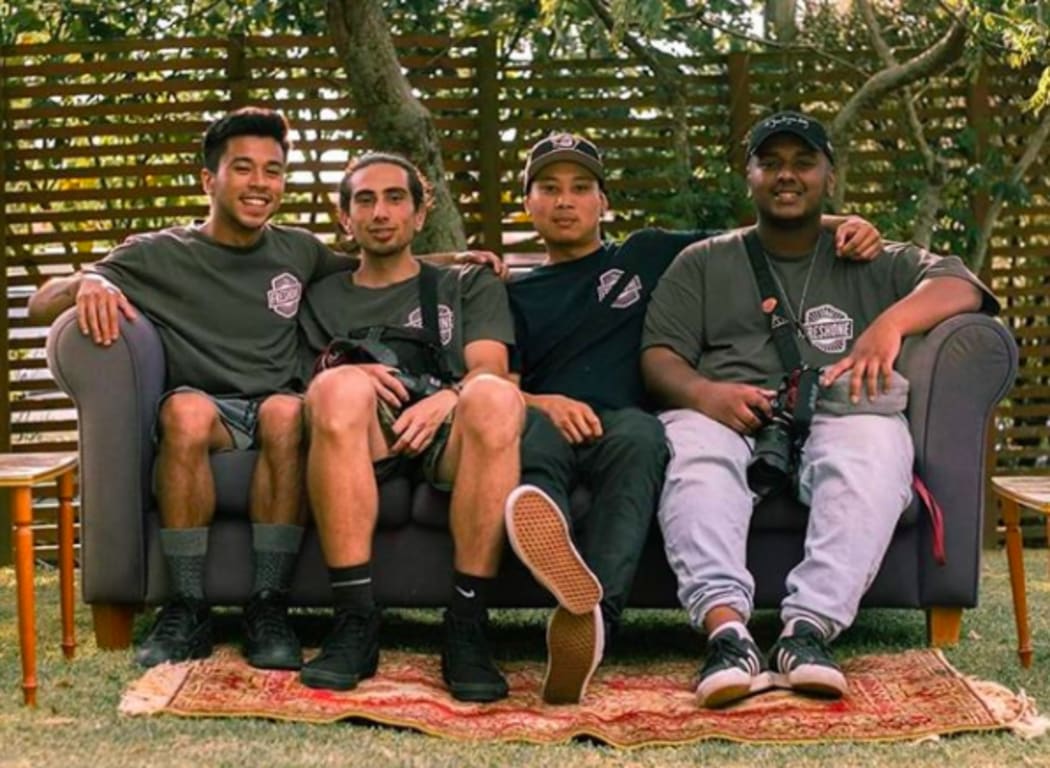 A few of the male artists from Fresh One Collective taking part in the Where You From exhibition