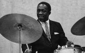 Art Blakey playing the drums