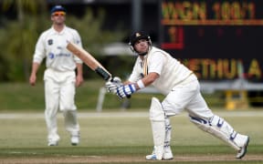 Wellington Firebirds captain, Michael Papps playing in the Plunket Shield