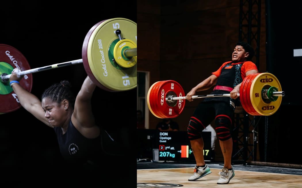 Australia's Fijian recruit Eileen Cikamatana (left) and Samoan Don Opeloge
