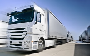 Truck on the road.