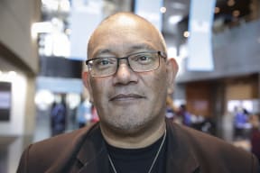 04072016 Photo: Rebekah Parsons-King. Maori language week kicks off with a parade from Wellington Train Station to Te Papa. 4000+ people paraded through wellington to promote Te Reo. Ngahiwi Apanui, Chief Executive, Maori Language Commission.