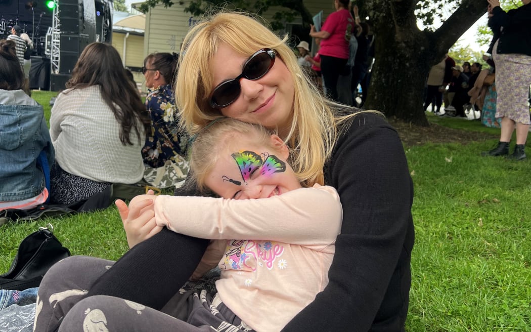Valeriya and her daughter Tereza.