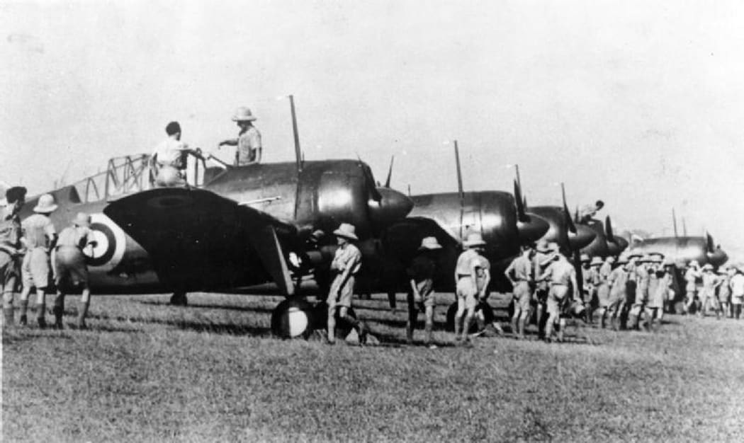 A squadron of RAF Brewster Buffalos in Malaya prior to the Japanese invasion