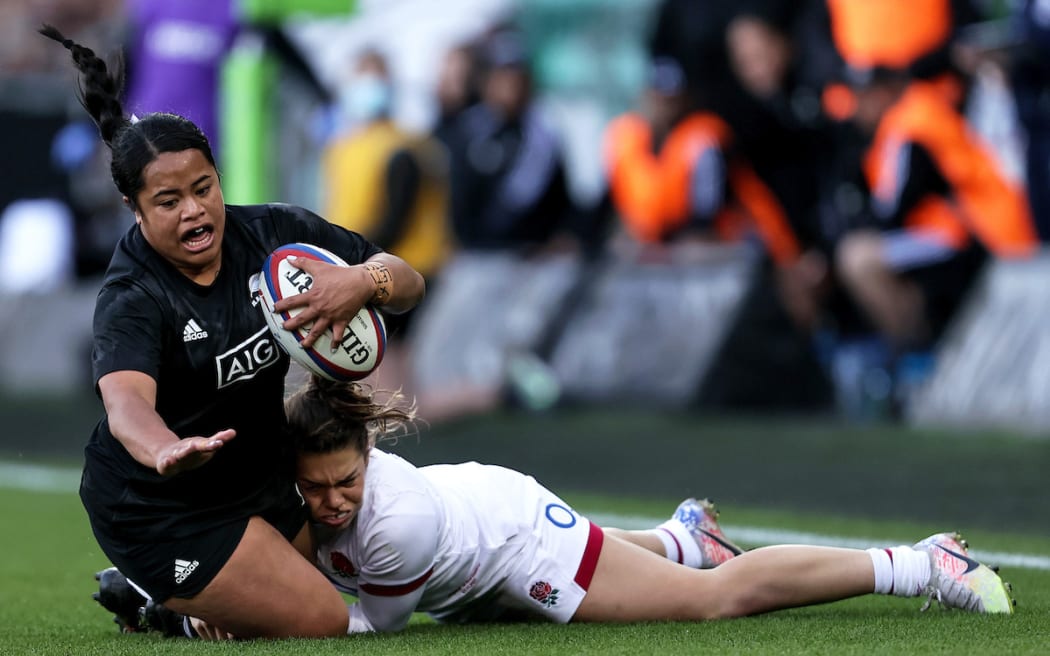 Women's Autumn International, Franklin's Gardens, Northampton, England 7/11/2021
England vs New Zealand
New Zealand's Ayesha Leti-I'iga is tackled by Helena Rowland of England
Mandatory Credit Â©INPHO/Laszlo Geczo