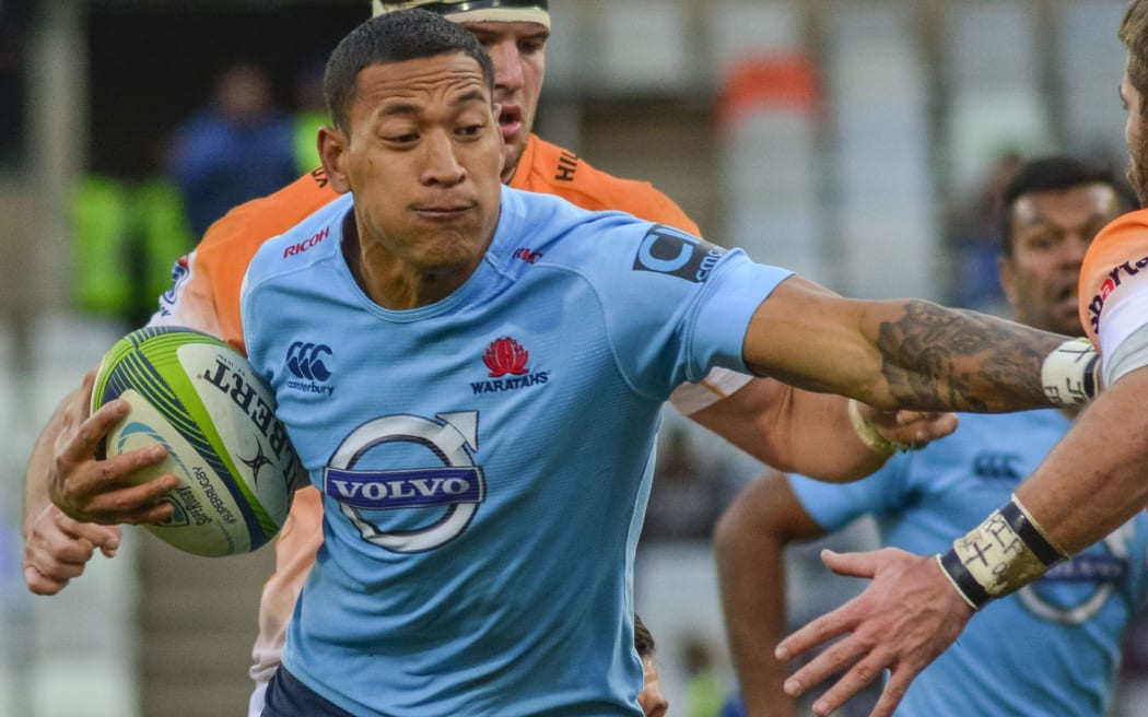 The Waratahs fullback Israel Folau in action against the Cheetahs.