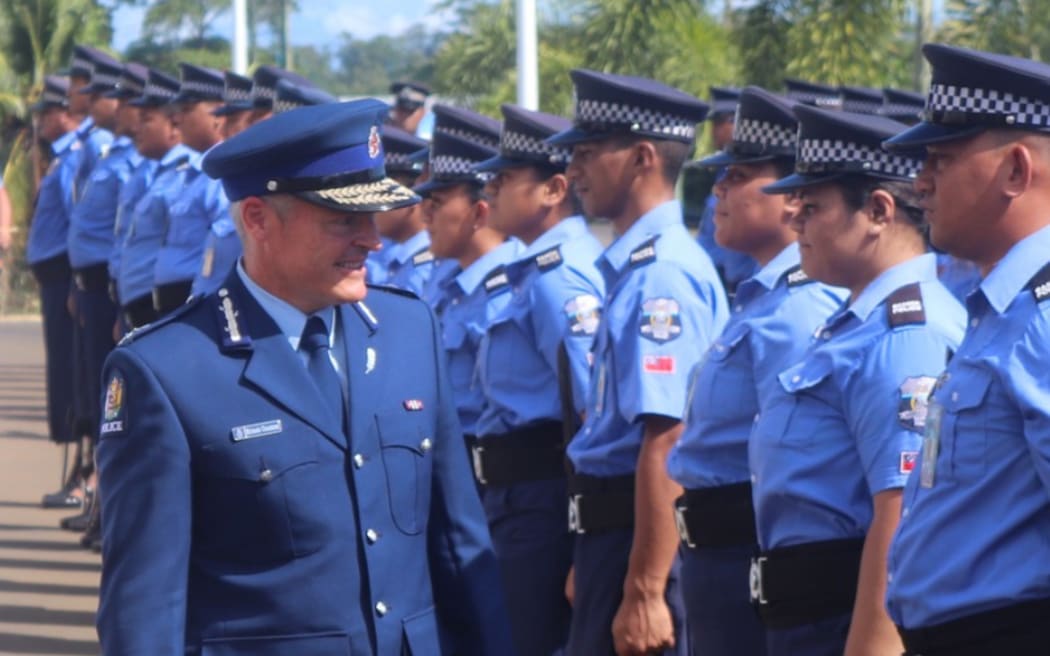 Police Commissioner Richard Chambers in Apia Samoa. 5 May 2025
