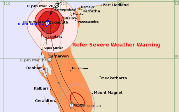 Tropical Cyclone Narelle hugs Western Australia coast amid reports of ...
