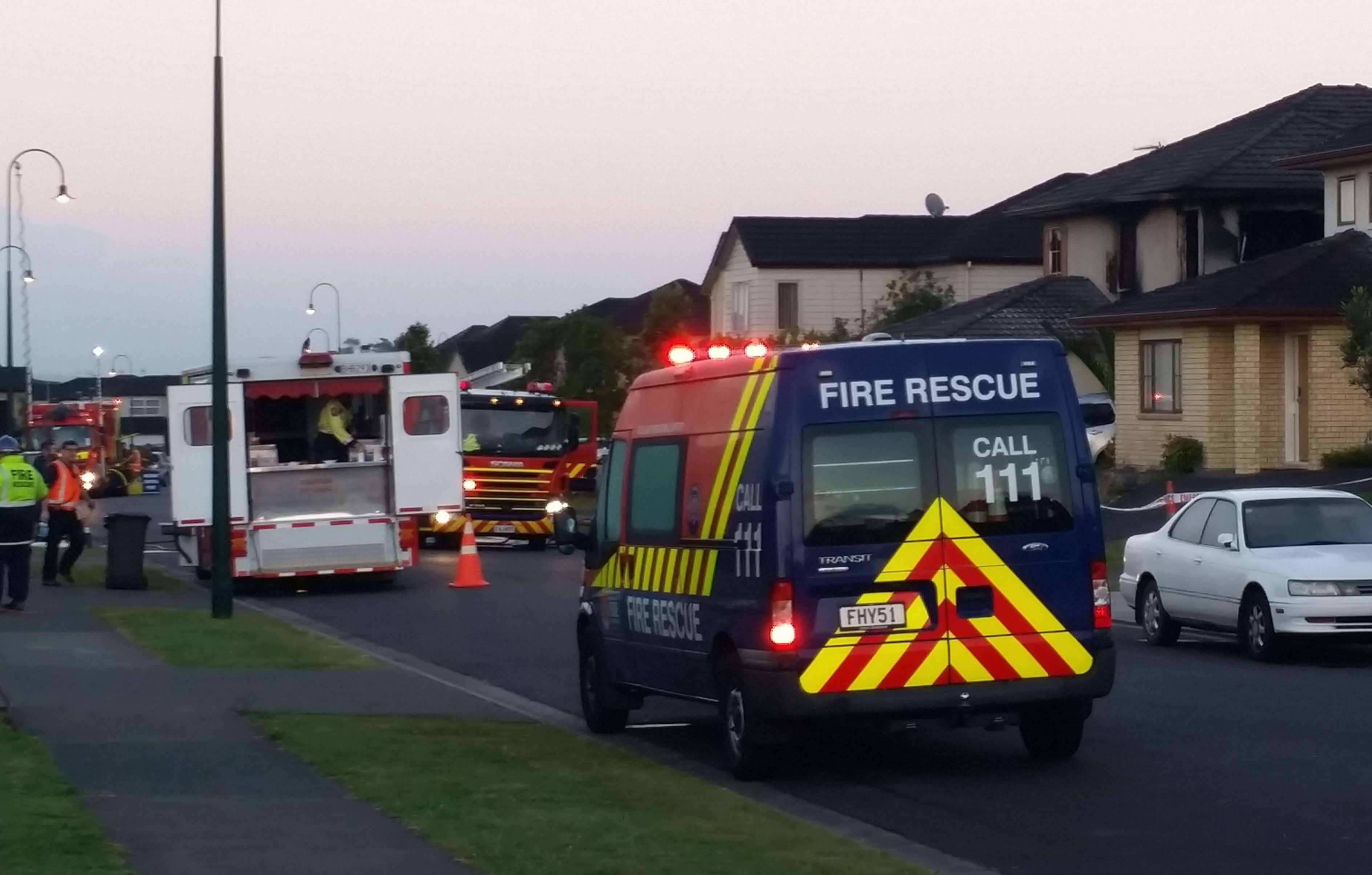 Emergency services were called just before 3.30am to Plantation Avenue in Flat Bush.