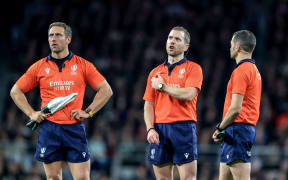 Referee Angus Gardner and his assistants.