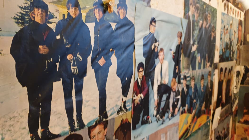 Katey Pittwood found posters of the Rolling Stones, Beatles, the Kinks and many more obscure stars of yester-year underneath Gib of the walls in her house.