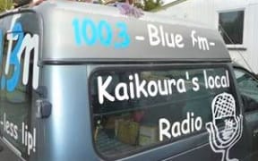 Blue FM's mobile radio van.