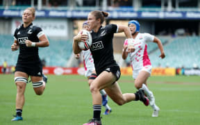 Black Fern Michaela Blyde in action