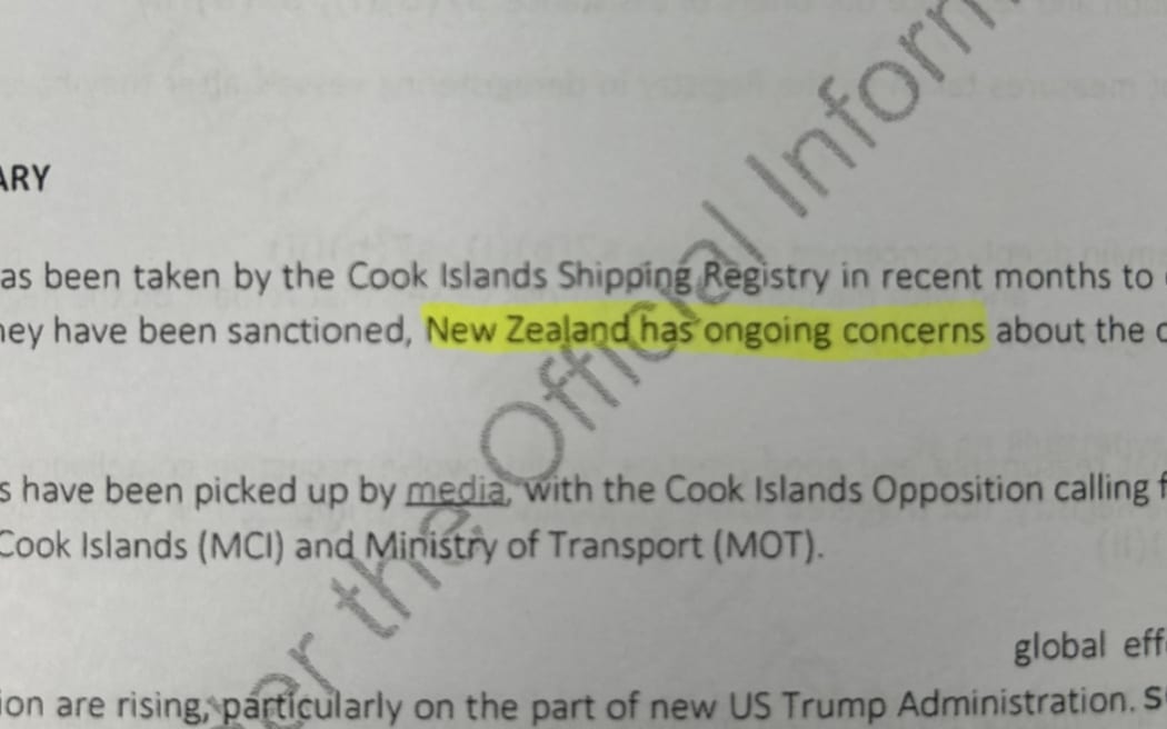 New Zealand officials repeatedly criticise their Cook Islands counterparts over sanctioned vessels, OIA documents show.