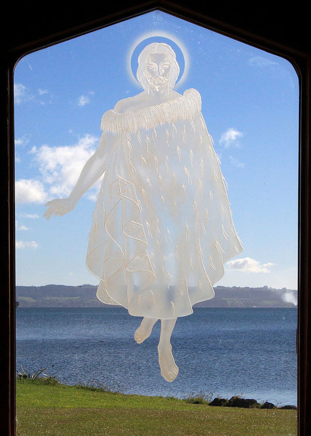 Maori Jesus - Margaret Martin. Window in St Faith's Anglican Church, Rotorua