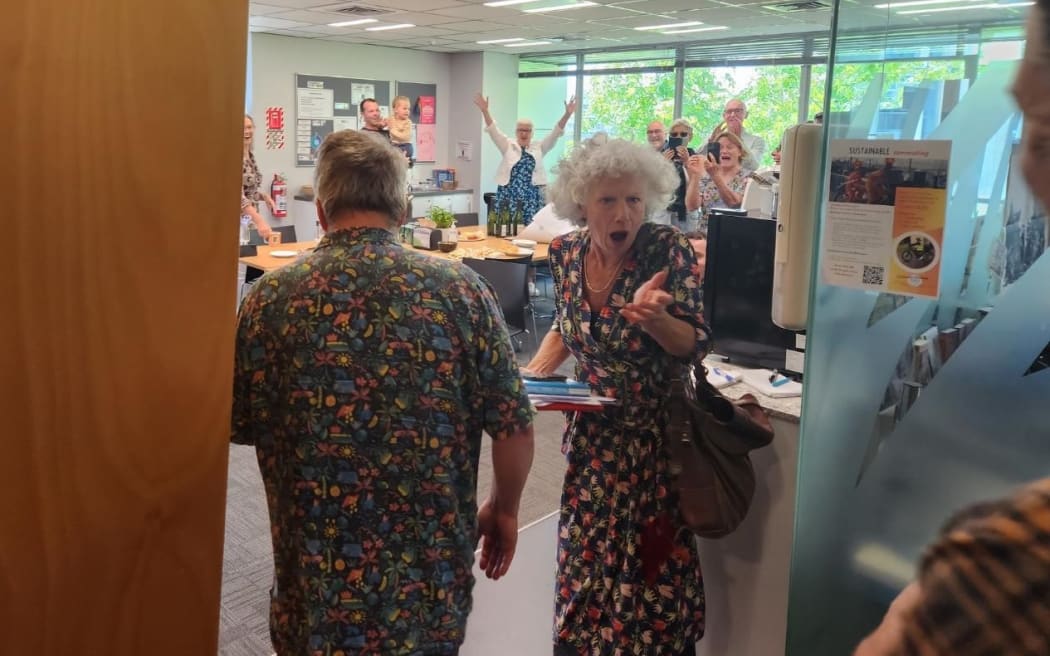 Kim Hill, after wrapping up her final show as the host of RNZ's Saturday Morning show.