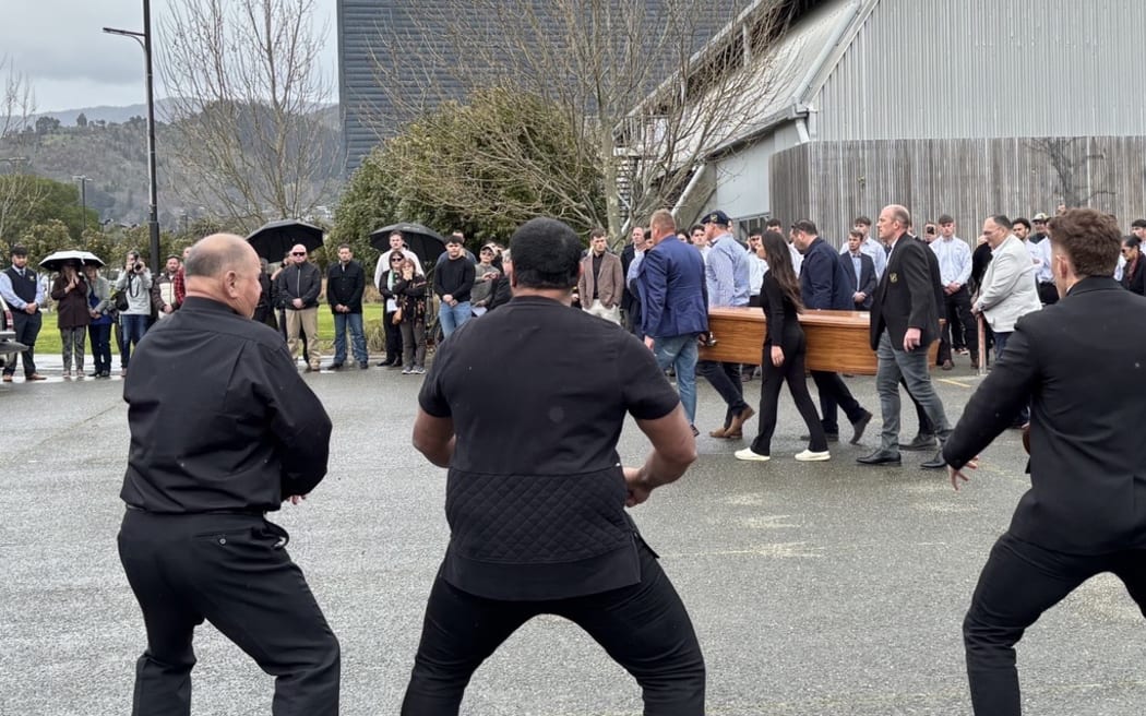 A haka at Shane Christie's funeral service.