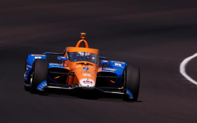 New Zealand driver Scott Dixon racing at the Indianapolis 500, 2004.