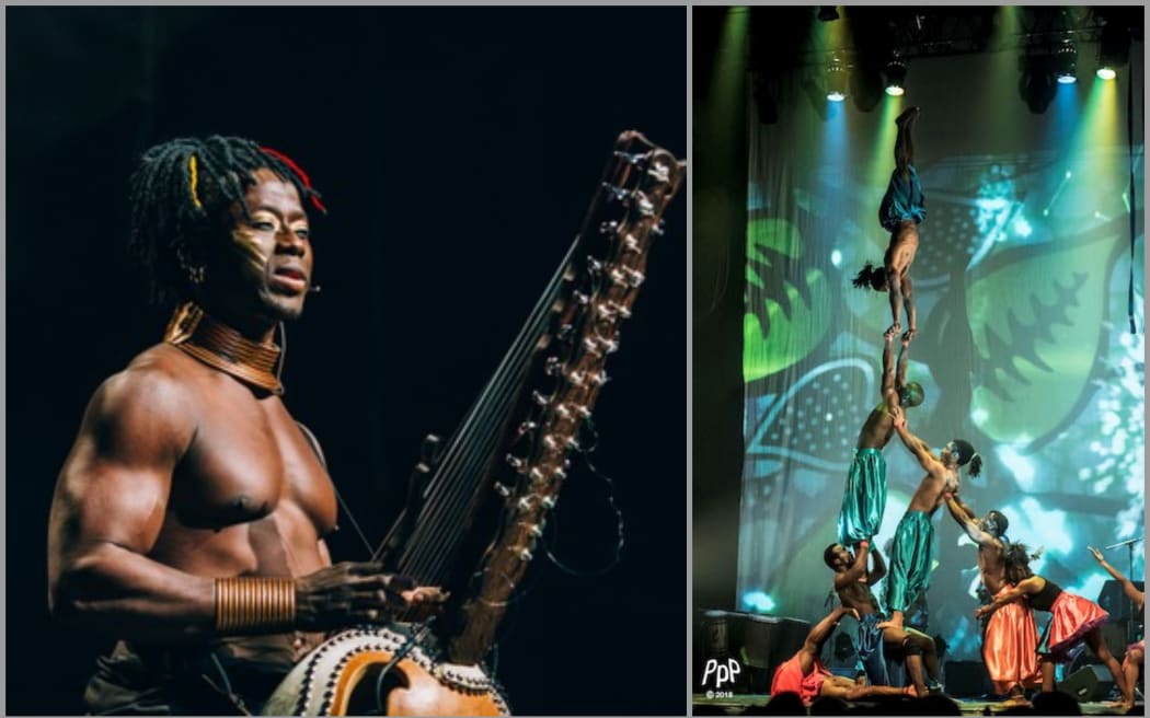 Yamoussa Bangoura, left. Afrique en Cirque, right.