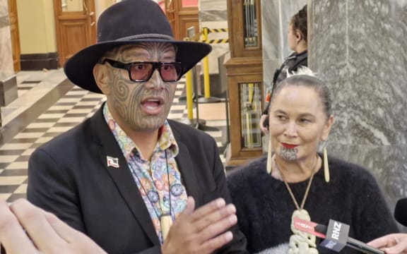 Te Pāti Māori co-leaders Rawiri Waititi and Debbie Ngarewa-Packer.