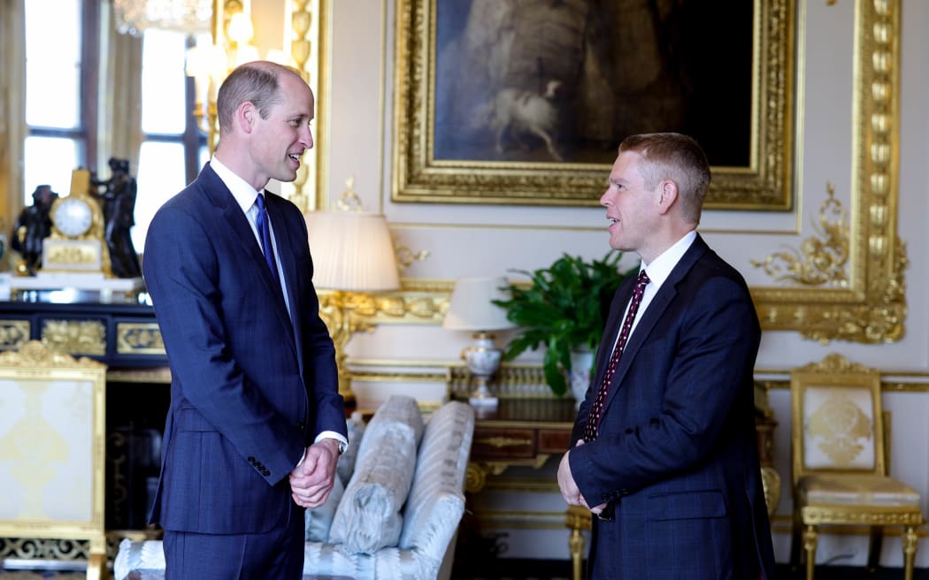 The Prince of Wales receives Prime Minister Chris Hipkins during an audience at Windsor Castle.
