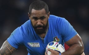 Italy's back row Samuela Vunisa.