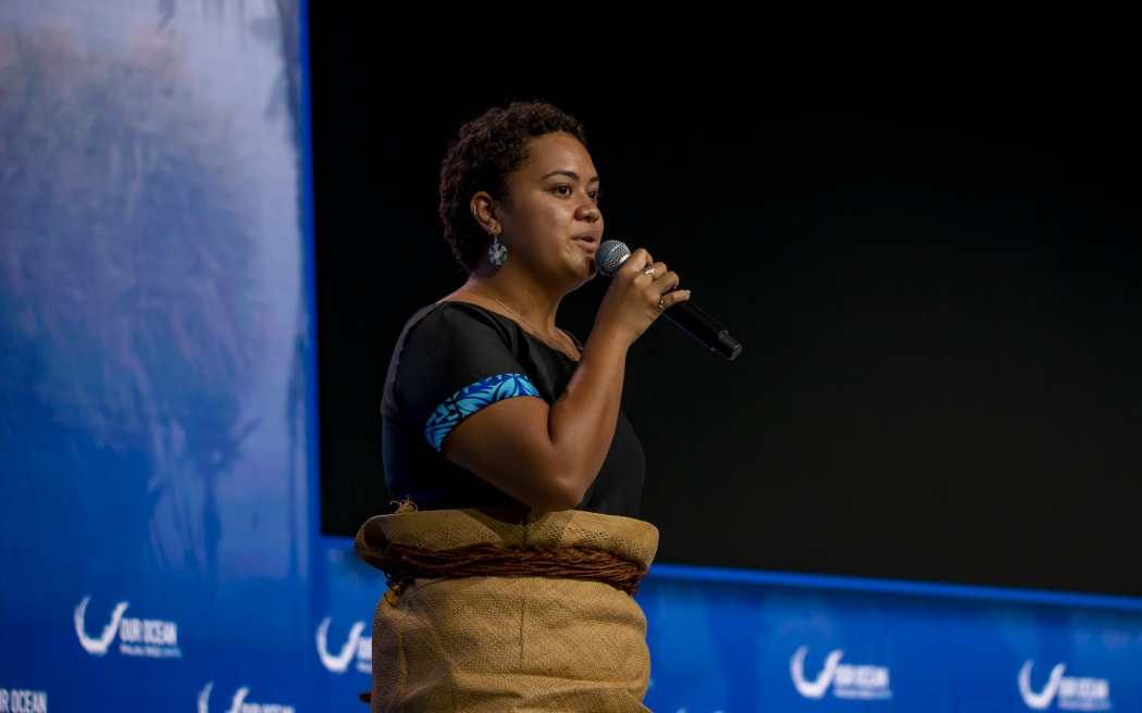 Mia Kami, speaking at the Our Ocean conference in Palau