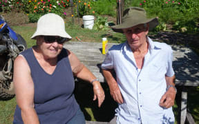 Taranaki farmer Fred Marshall (left) with his wife Wendy.