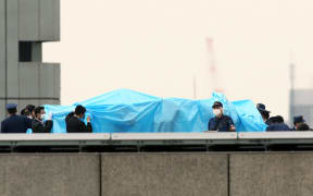 Staff at the official residence discovered the 50cm craft on top of the five-storey structure on Wednesday (local time).