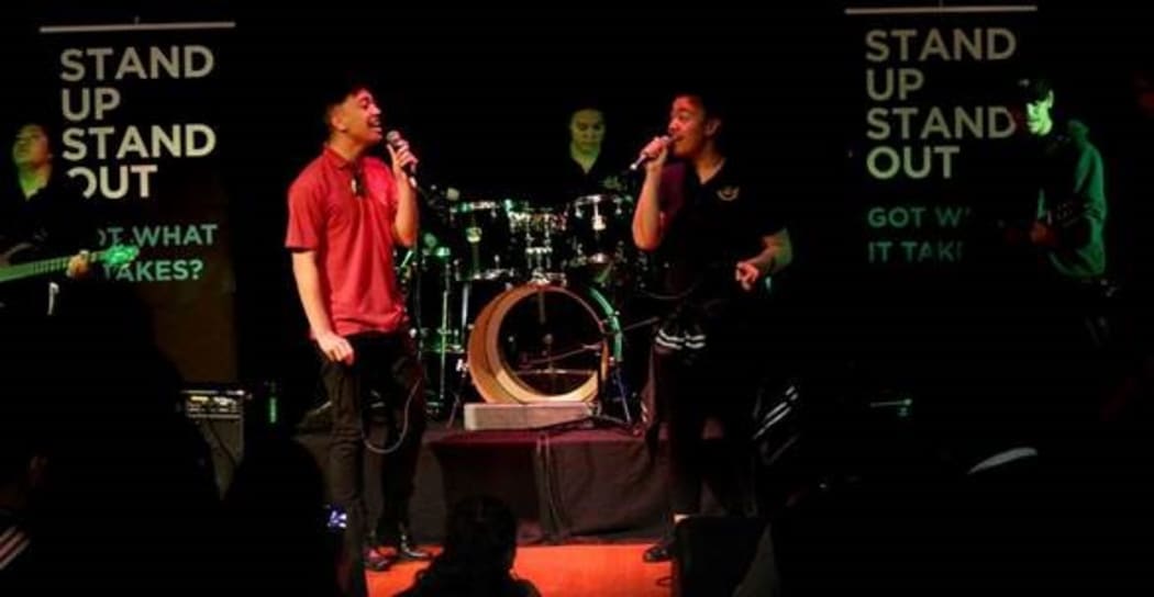 Rongo at the finals of  the Stand Up Stand Out music competition