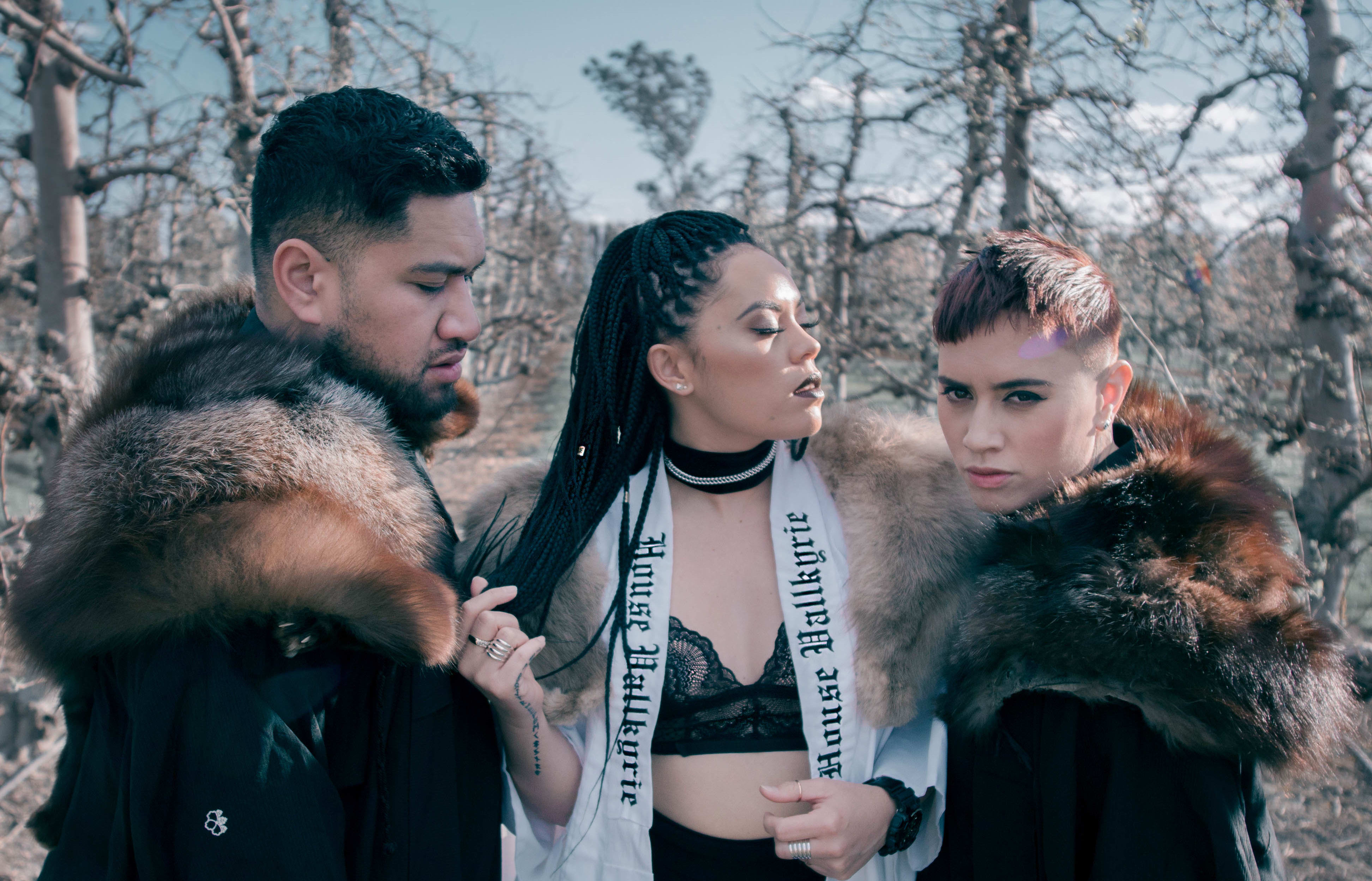 Vallkyrie - L-R Brandon Haru, Omer Gilroy, and Rebel Reid