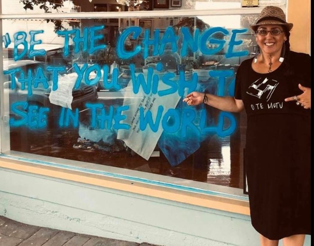 O Te Motu Creations boss Haley Lowe, who runs her business from Kohukohu in the Hokianga.
